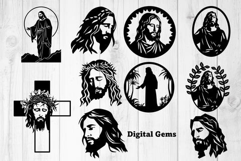 Divine Inspirations: The Jesus Collection of 10 SVG files. SVG Digital Gems 