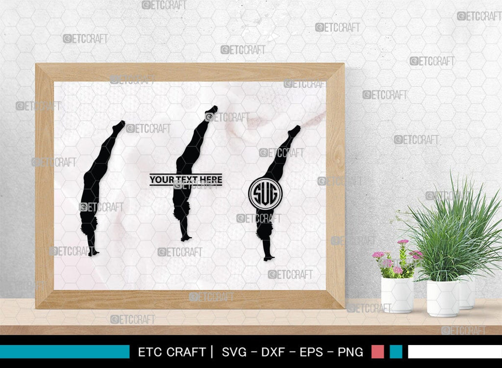Diving Monogram, Diving Silhouette, Scuba Diving Svg, Diver Svg, Sports ...
