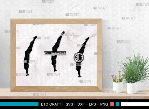 Diving Monogram, Diving Silhouette, Scuba Diving Svg, Diver Svg, Sports Svg, Swimming Pool Svg, SB00116 SVG ETC Craft 