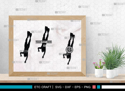 Diving Monogram, Diving Silhouette, Scuba Diving Svg, Diver Svg, Sports Svg, Swimming Pool Svg, SB00116 SVG ETC Craft 