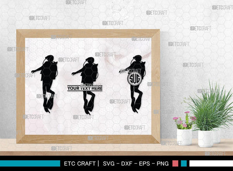 Diving Monogram, Diving Silhouette, Scuba Diving Svg, Diver Svg, Sports Svg, Swimming Pool Svg, SB00116 SVG ETC Craft 
