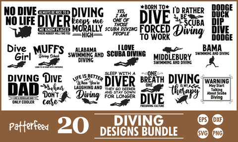 Diving SVG Designs Bundle SVG PatternFeed8 