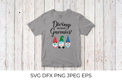 Diving with my Gnomies. Gnomes on the beach SVG SVG LaBelezoka 