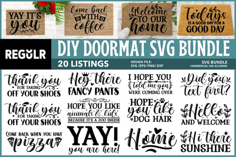 Diy Doormat Svg Bundle SVG Regulrcrative 