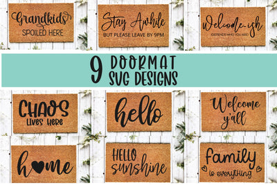 DIY Doormat SVG Cut File Bundle, Doormat svg Designs, SVG Chamsae Studio 
