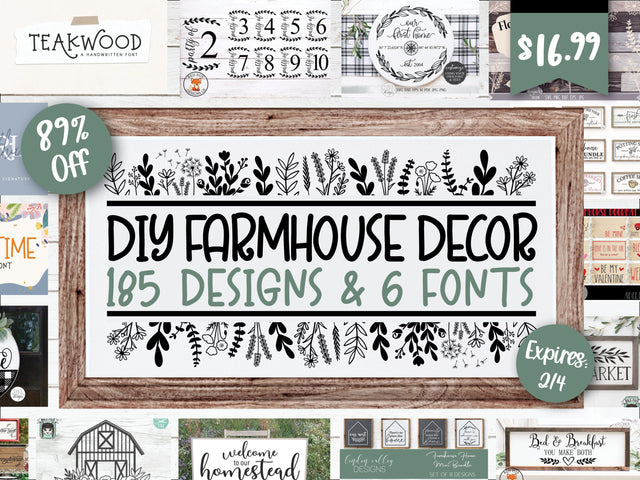 DIY Farmhouse Decor Bundle So Fontsy Design Shop 