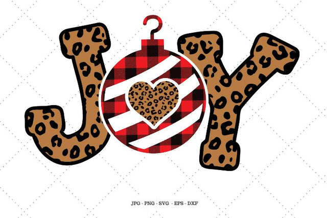 DIY Tshirt, Joy, Christmas PNG, Plaid Christmas, PNG Printable, Png File, Leopard Print, Ready to Press SVG SVG Digital Designer 