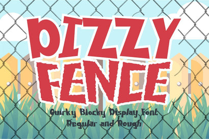 Dizzy Fence - Quirky Blocky Display Font Font PutraCetol Studio 
