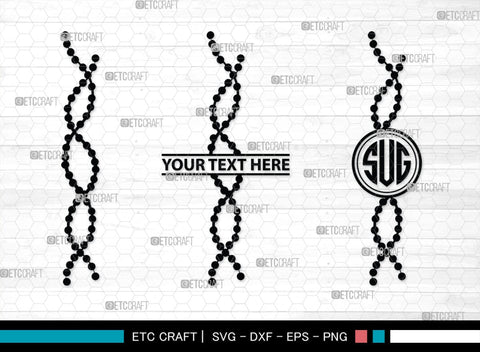 DNA Monogram, DNA Silhouette, DNA SVG, Molecule Svg, DNA Chain Svg, Science Svg, SB00143 SVG ETC Craft 