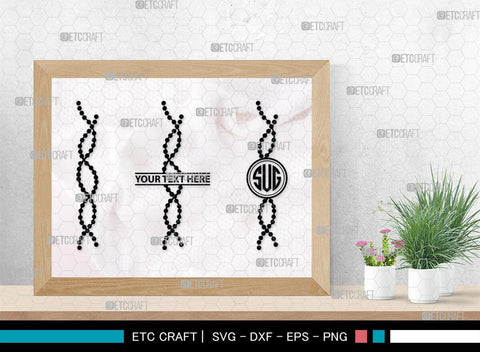 DNA Monogram, DNA Silhouette, DNA SVG, Molecule Svg, DNA Chain Svg, Science Svg, SB00143 SVG ETC Craft 