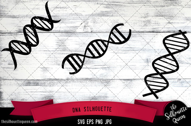 DNA Silhouette Vector SVG SVG Loveleen Kaur 