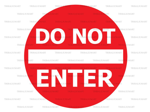 Do not enter warning sign SVG TribaliumArtSF 
