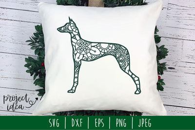 Doberman Mandala Zentangle SVG SavoringSurprises 