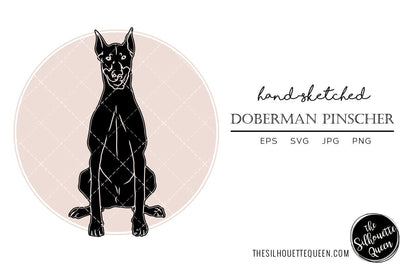 Doberman Pinscher Sketch SVG Loveleen Kaur 