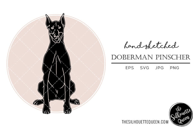 Doberman Pinscher Sketch SVG Loveleen Kaur 