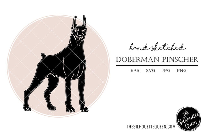Doberman Pinscher Sketch SVG Loveleen Kaur 