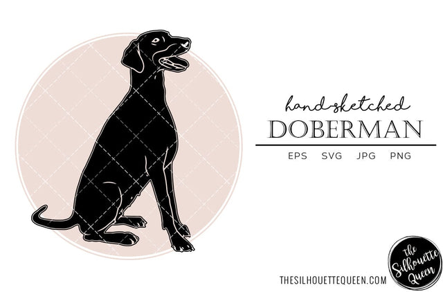 Doberman Sketch SVG Loveleen Kaur 