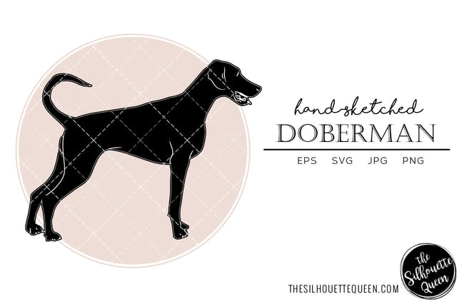 Doberman Sketch SVG Loveleen Kaur 