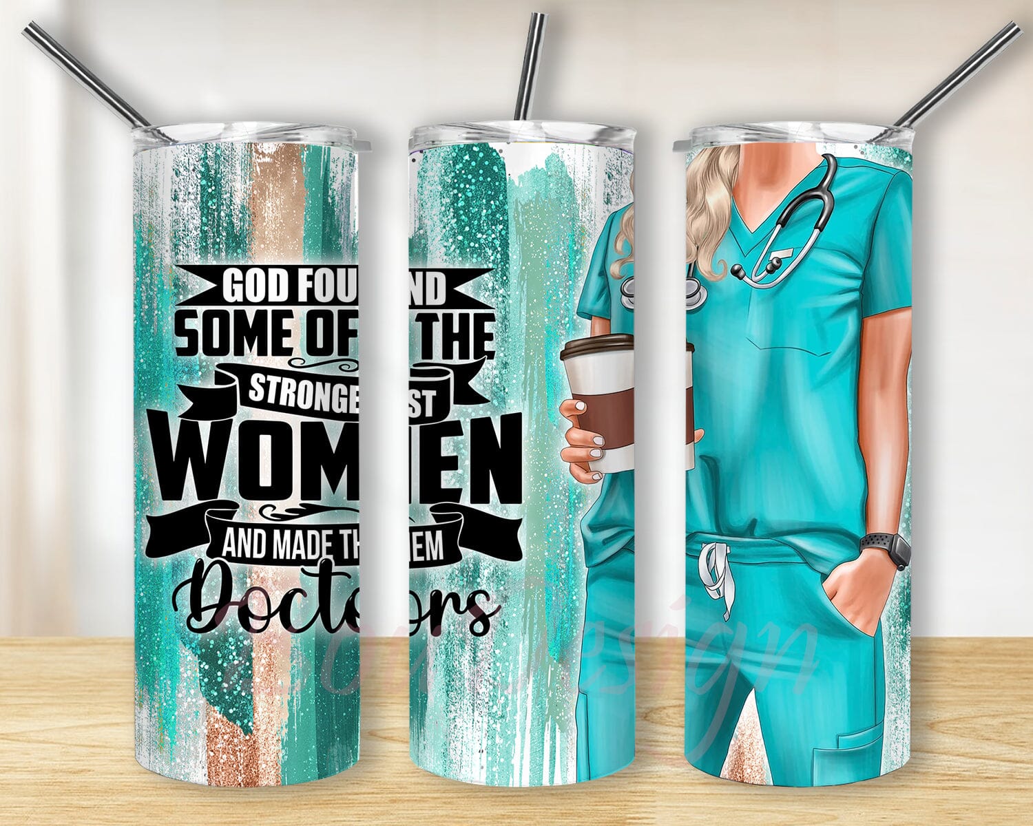 Personalized Nurse Tumbler, Nurse Gift, Skinny Tumbler With Straw