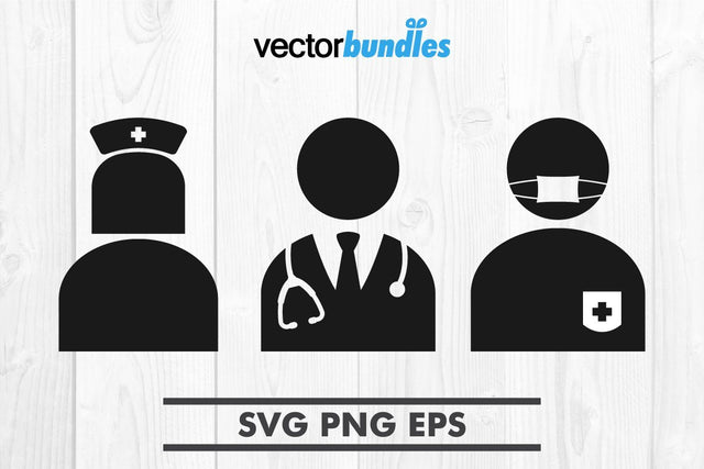 Doctor and healthworkers clip art svg SVG vectorbundles 