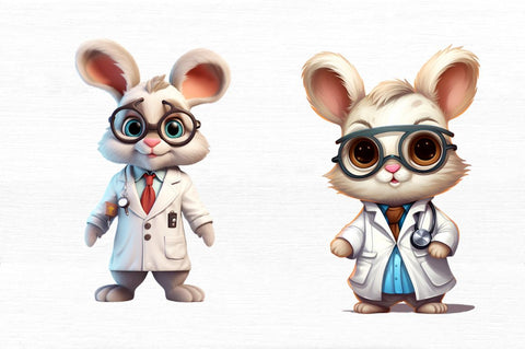 Doctor Bunny Cute Clipart Bundle Sublimation Regulrcrative 