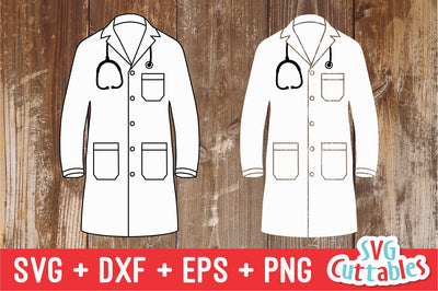 Doctor Coat svg - Doctor svg - dxf - eps - png - Cut File - Lab Coat - Medical svg - Scrub svg - Silhouette - Cricut - Digital File SVG Svg Cuttables 