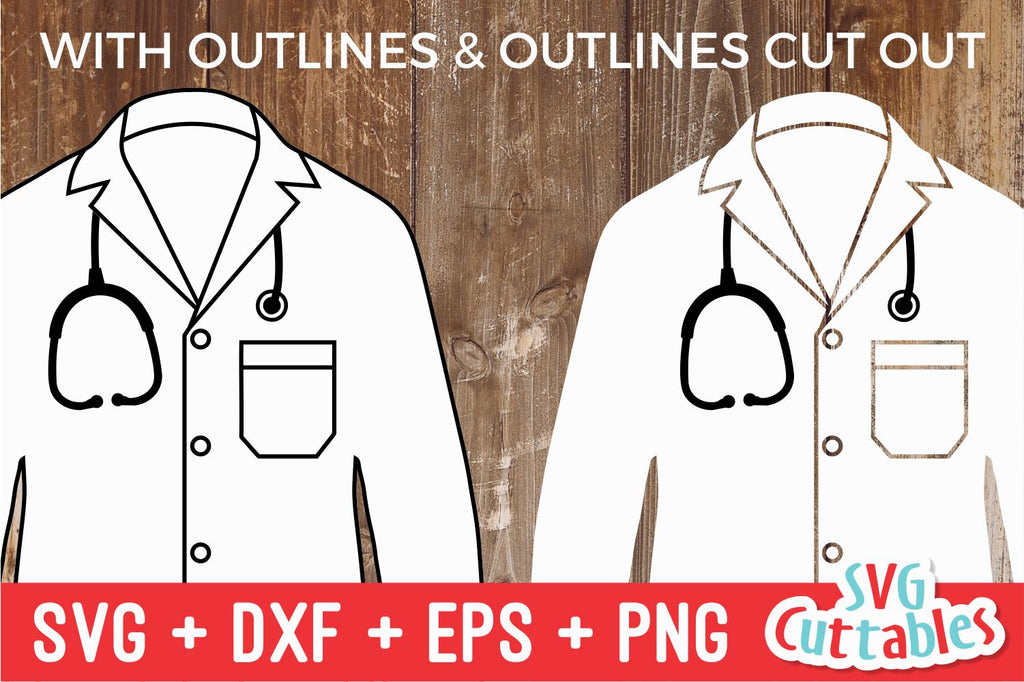 Doctor Coat svg - Doctor svg - dxf - eps - png - Cut File - Lab Coat ...