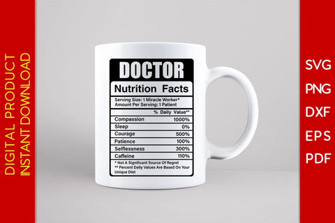 Doctor Nutrition Facts SVG PNG PDF Cut File SVG Creativedesigntee 