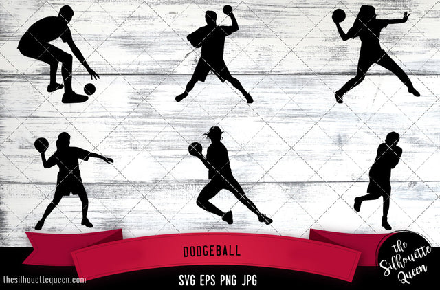 Dodgeball Silhouette Vector SVG SVG Loveleen Kaur 
