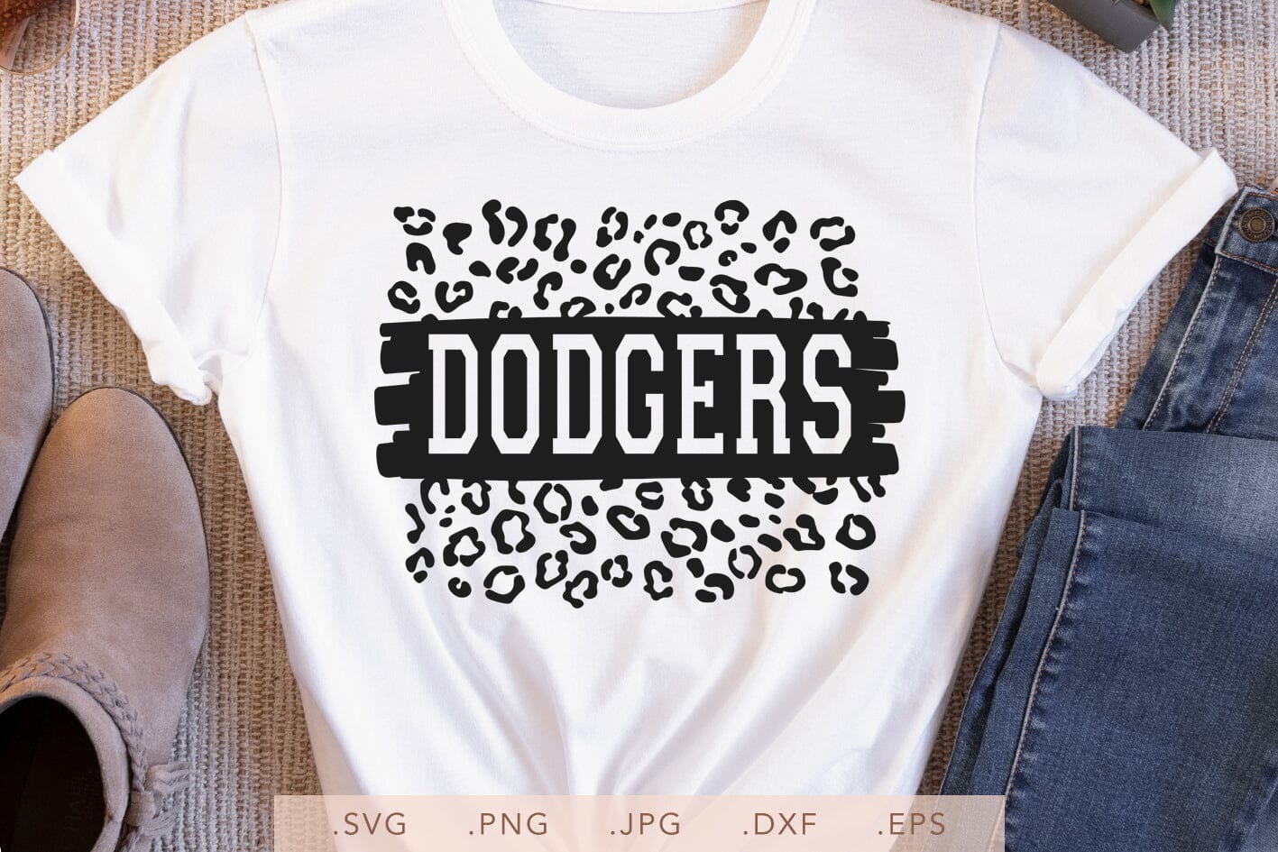 Los Angeles Dodgers Leopard Logo Baseball Team Svg File
