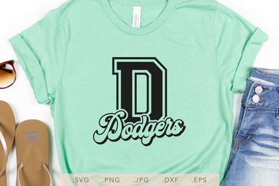 Dodgers Vintage Design SVG DXF JPG PNG EPS | School Team Spirit | Team Shirt Sublimation SVG Nanda Bayu 