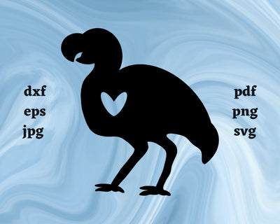 Dodo Bird Heart SVG Cut File SVG Northern Light SVG 