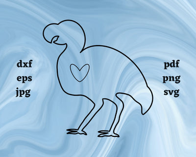 Dodo Bird Heart SVG Cut File SVG Northern Light SVG 