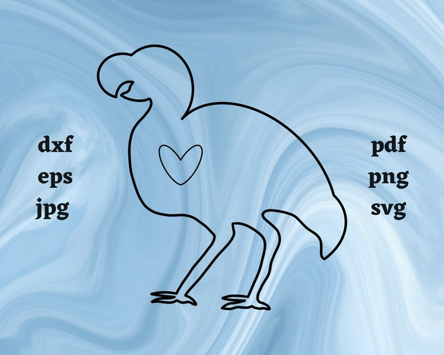 Dodo Bird Heart SVG Cut File SVG Northern Light SVG 
