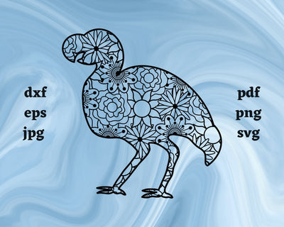 Dodo Bird Mandala SVG Cut File SVG Northern Light SVG 