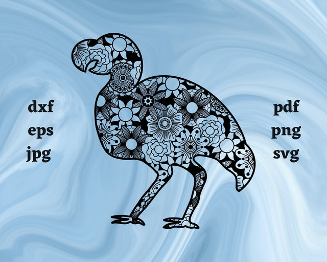 Dodo Bird Mandala SVG Cut File SVG Northern Light SVG 