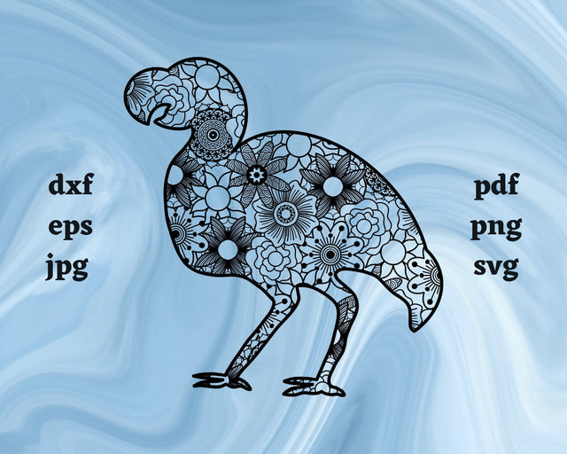 Dodo Bird Mandala SVG Cut File SVG Northern Light SVG 