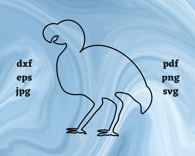 Dodo Bird Outline SVG Cut File SVG Northern Light SVG 