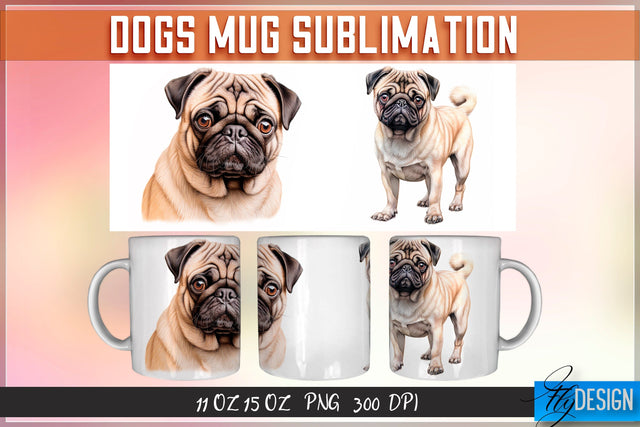 Dog 11 Oz | 15 Oz Mug Sublimation Sublimation Fly Design 