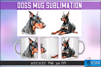 Dog 11 Oz | 15 Oz Mug Sublimation Sublimation Fly Design 