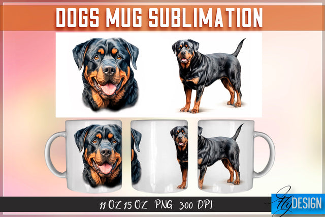 Dog 11 Oz | 15 Oz Mug Sublimation Sublimation Fly Design 