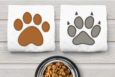 Dog and Cat Paw Applique Embroidery Design Duo Embroidery/Applique DESIGNS Designed by Geeks 