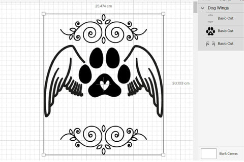 Dog Angel Wings Memorial Ornament SVG Christmas Dog Paw SVG OrangeBrushStudio 