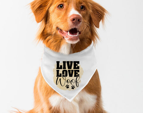 Dog Bandana Sublimation Designs Bundle, 6 Dog Bandana PNG Files, Can't Hold My Licker PNG, Live Love Woof PNG, Squirrel Chaser PNG Sublimation HappyDesignStudio 