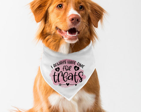 Dog Bandana Sublimation Designs Bundle, 6 Dog Bandana PNG Files, Trouble Never Looked So Sweet PNG, I Always Have Time For Treats PNG, I Woof You PNG Sublimation HappyDesignStudio 