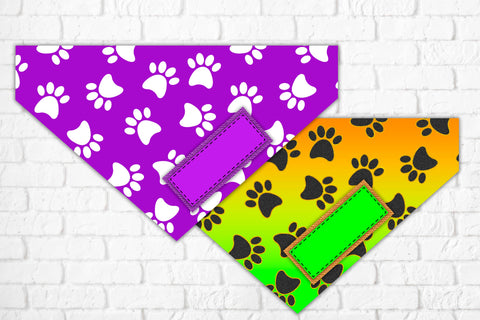 Dog bandana sublimation | Pet paws design bundle Sublimation Svetana Studio 