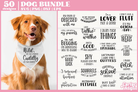 Dog Bandana SVG Bundle | Dog Mega Bundle | Funny Dog SVG SVG Carla C Designs 