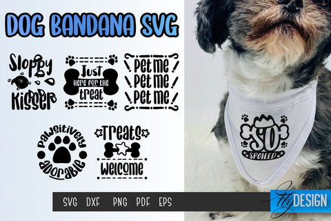 Dog Bandana SVG | Dogs SVG Bundle | Pet Lovers Bundle | Paws SVG Fly Design 