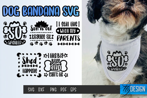 Dog Bandana SVG | Dogs SVG Bundle | Pet Lovers Bundle | Paws SVG Fly Design 