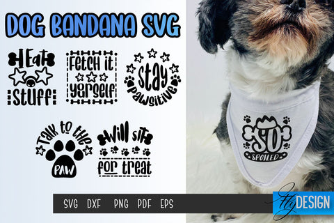 Dog Bandana SVG | Dogs SVG Bundle | Pet Lovers Bundle | Paws SVG Fly Design 